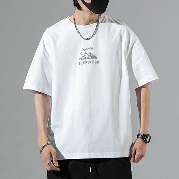 泉河印花休閒短袖 - 4配色（限時特賣 - 5折） 幕峰MuFeng,男裝特賣,5折優惠,快閃活動,限時出清,網路購物,男裝品牌,超值優惠,時尚穿搭,2025特賣