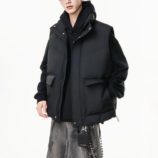 御界立領保暖休閒背心 - 3配色 幕峰MuFeng,立領馬甲,冬季外套,保暖背心,潮流男裝,休閒層次穿搭,防風立領設計,舒適保暖材質,簡約時尚風,男士造型外套