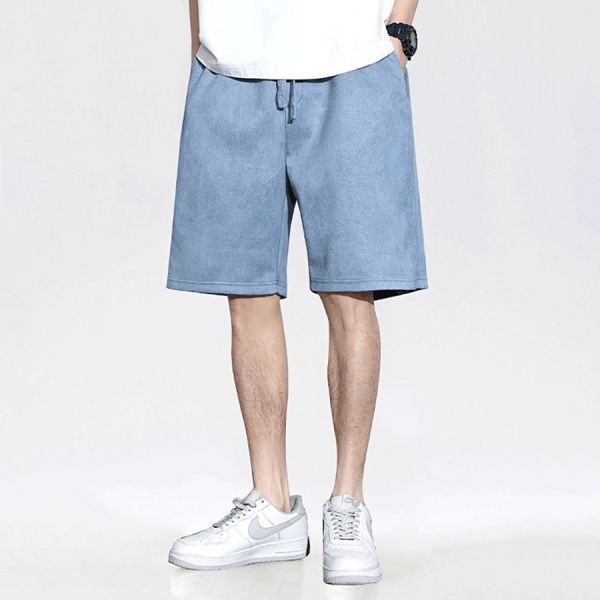麂絨重磅休閒五分短褲 - 7配色（限時特賣 - 5折） 幕峰MuFeng,男裝特賣,5折優惠,快閃活動,限時出清,網路購物,男裝品牌,超值優惠,時尚穿搭,2025特賣