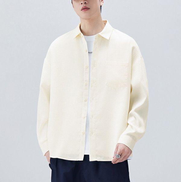 素語翻領質感休閒襯衫長袖 - 3配色（限時特賣 - 5折） 幕峰MuFeng,男裝特賣,5折優惠,快閃活動,限時出清,網路購物,男裝品牌,超值優惠,時尚穿搭,2026特賣