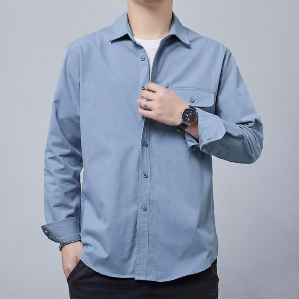 輕韻工裝休閒襯衫長袖 - 7配色 幕峰,Mufeng,牛仔,流行,上衣,褲子,外套,穿搭,印花,服飾