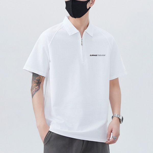 瀟捷POLO拉鍊休閒短袖 - 5配色 幕峰MuFeng,POLO,拉鍊式,短袖,翻領,2025,男裝,夏季,網路購物,潮流