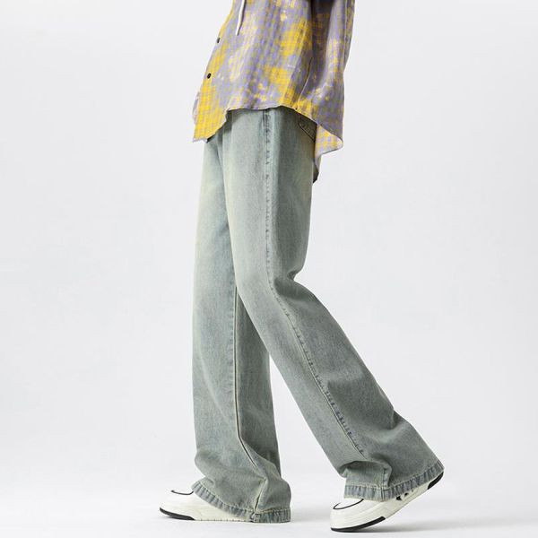 垂律寬鬆直筒微喇叭牛仔長褲 - 2配色（限時特賣 - 5折） 幕峰MuFeng,男裝特賣,5折優惠,快閃活動,限時出清,網路購物,男裝品牌,超值優惠,時尚穿搭,2025特賣