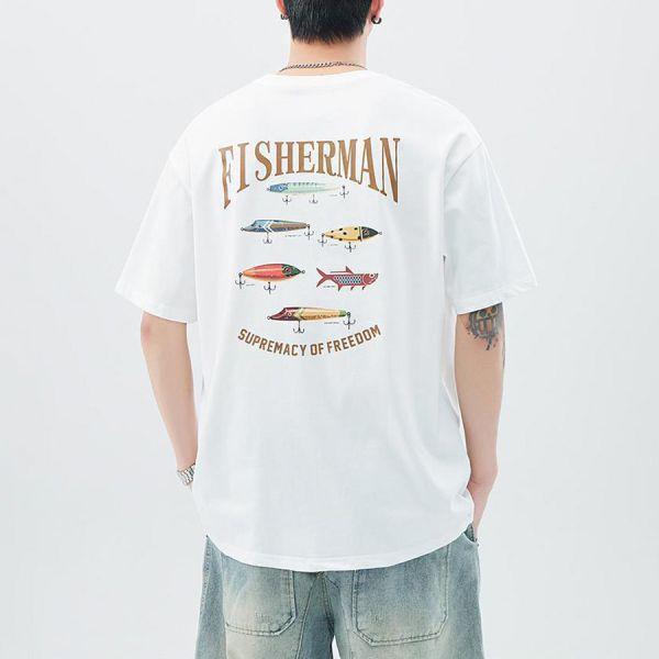 釣悠印花休閒短袖 - 2配色（限時特賣 - 5折） 幕峰MuFeng,男裝特賣,5折優惠,快閃活動,限時出清,網路購物,男裝品牌,超值優惠,時尚穿搭,2026特賣