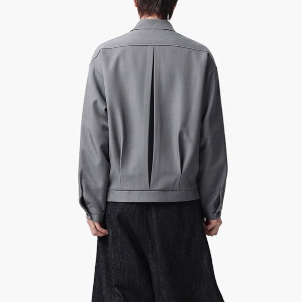 簡域翻領時尚短版外套 - 2配色 幕峰MuFeng,男士短款夾克,翻領外套男,春季男裝外套,寬鬆版型夾克,行政風外套,俐落穿搭,百搭男外套,休閒通勤外套,潮流男裝