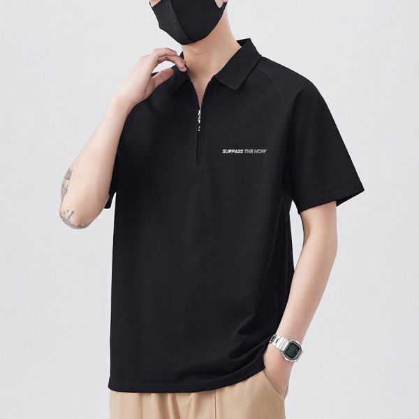 瀟捷POLO拉鍊休閒短袖 - 5配色 幕峰MuFeng,POLO,拉鍊式,短袖,翻領,2025,男裝,夏季,網路購物,潮流