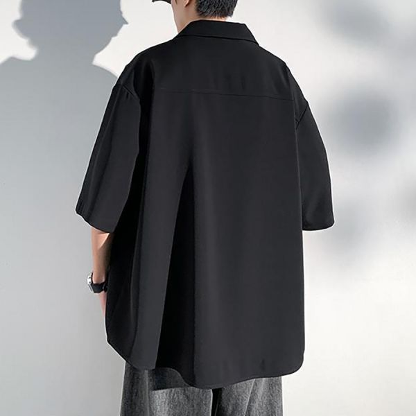 竹葉刺繡休閒短袖外套 - 2配色 幕峰,Mufeng,牛仔,流行,上衣,褲子,外套,穿搭,印花,服飾