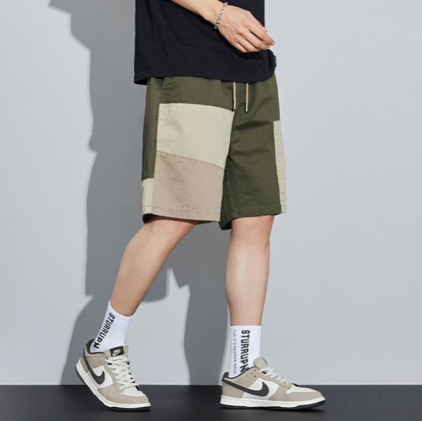 布勢撞色休閒五分短褲 - 3配色（限時特賣 - 5折） 幕峰MuFeng,男裝特賣,5折優惠,快閃活動,限時出清,網路購物,男裝品牌,超值優惠,時尚穿搭,2025特賣