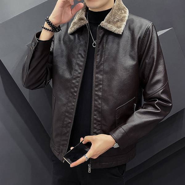 熔革皮衣外套（加絨） - 3配色（限時特賣 - 5折） 幕峰MuFeng,男裝特賣,5折優惠,快閃活動,限時出清,網路購物,男裝品牌,超值優惠,時尚穿搭,2025特賣