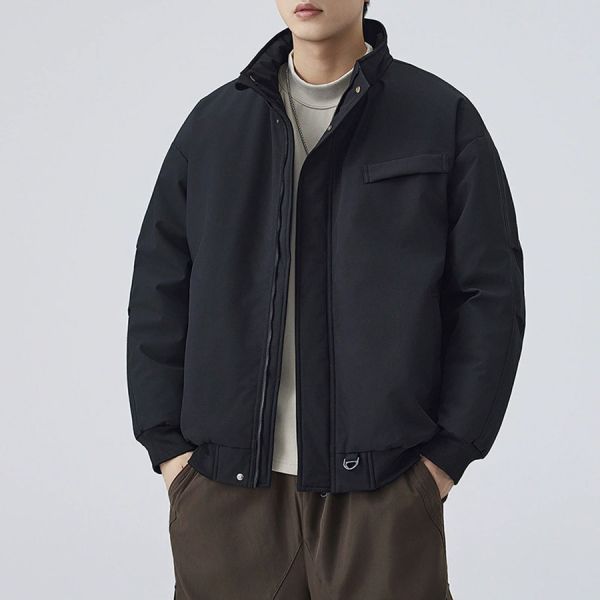 凜風立領防風保暖外套 - 3配色 幕峰MuFeng,男士棉服,立領外套,寬鬆棉服,休閒百搭男,加厚保暖服,面包服男,戶外棉袄,冬季男裝外套,帥氣休閒風