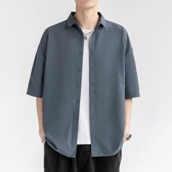 薄涼休閒襯衫短袖 - 3配色（限時特賣 - 5折） 幕峰MuFeng,男裝特賣,5折優惠,快閃活動,限時出清,網路購物,男裝品牌,超值優惠,時尚穿搭,2025特賣