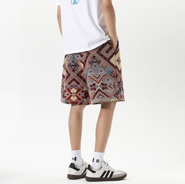 幻疆復古休閒編織短褲 - 1配色（限時特賣 - 5折） 幕峰MuFeng,男裝特賣,5折優惠,快閃活動,限時出清,網路購物,男裝品牌,超值優惠,時尚穿搭,2025特賣