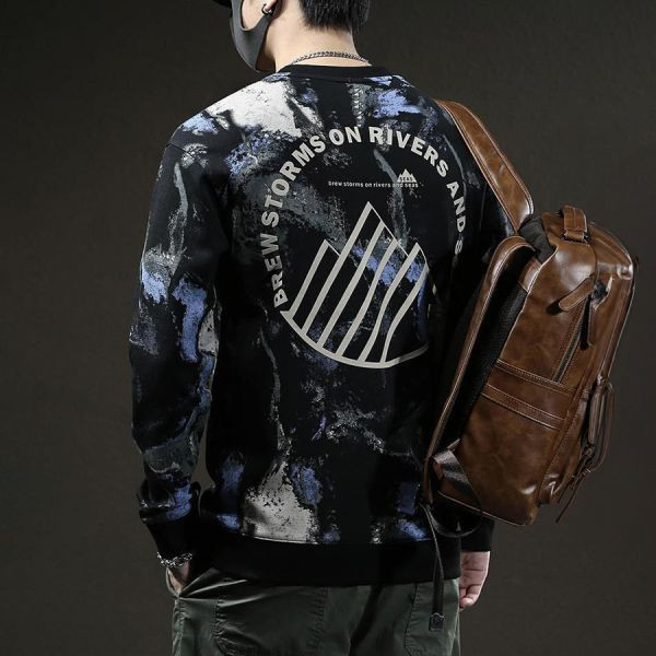 湧激潮流印花長袖 - 3配色（限時特賣 - 5折） 幕峰MuFeng,男裝特賣,5折優惠,快閃活動,限時出清,網路購物,男裝品牌,超值優惠,時尚穿搭,2026特賣