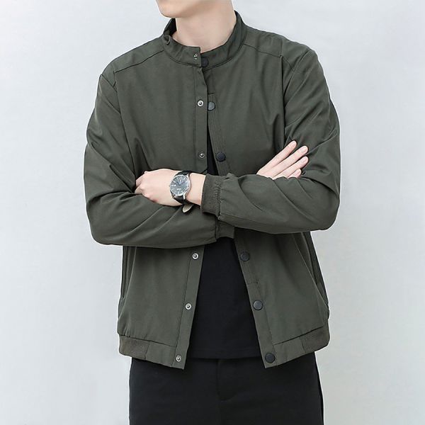 黎敦立領排釦休閒外套 - 2配色 幕峰,班服,團服,流行,免運,穿搭,男裝,品牌,網購