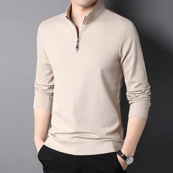 雅裁半拉鍊立領休閒長袖 - 10配色（限時特賣 - 5折） 幕峰MuFeng,男裝特賣,5折優惠,快閃活動,限時出清,網路購物,男裝品牌,超值優惠,時尚穿搭,2026特賣