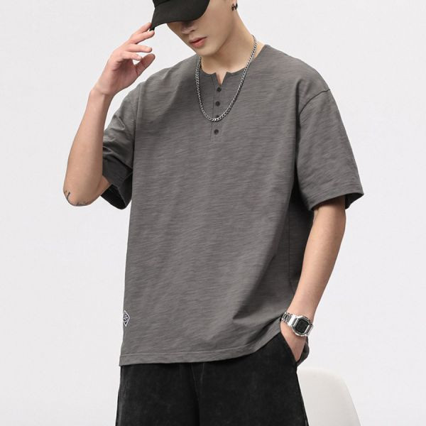 雲化排釦休閒短袖 - 4配色（限時特賣 - 5折） 幕峰MuFeng,男裝特賣,5折優惠,快閃活動,限時出清,網路購物,男裝品牌,超值優惠,時尚穿搭,2025特賣