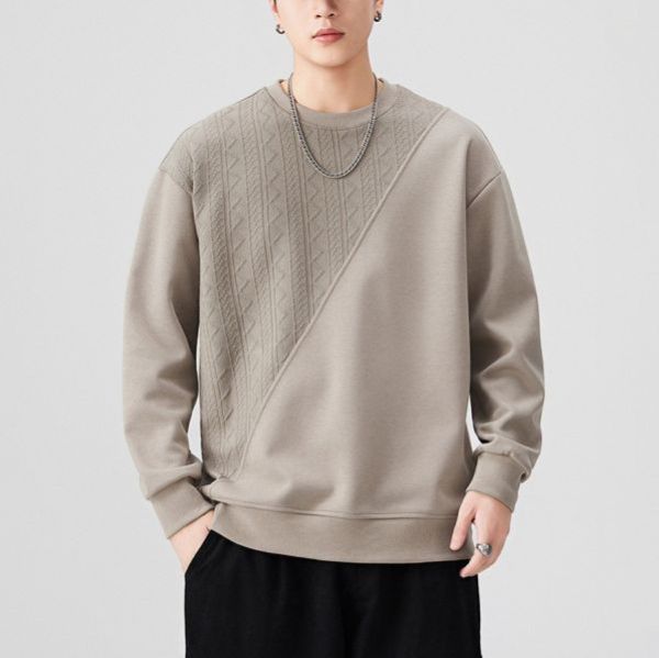 拼象重磅拼接休閒長袖 - 3配色（限時特賣 - 5折） 幕峰MuFeng,男裝特賣,5折優惠,快閃活動,限時出清,網路購物,男裝品牌,超值優惠,時尚穿搭,2025特賣