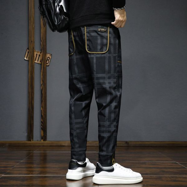 紋綺休閒印花小直筒長褲 - 2配色（限時特賣 - 5折） 幕峰MuFeng,男裝特賣,5折優惠,快閃活動,限時出清,網路購物,男裝品牌,超值優惠,時尚穿搭,2025特賣