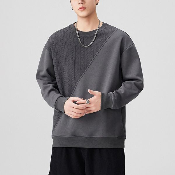 拼象重磅拼接休閒長袖 - 3配色（限時特賣 - 5折） 幕峰MuFeng,男裝特賣,5折優惠,快閃活動,限時出清,網路購物,男裝品牌,超值優惠,時尚穿搭,2025特賣