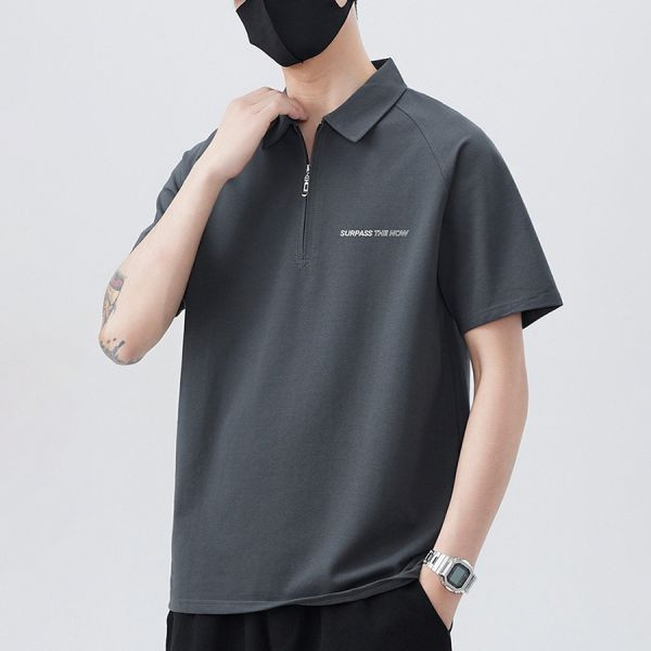 瀟捷POLO拉鍊休閒短袖 - 5配色（限時特賣 - 5折） 幕峰MuFeng,男裝特賣,5折優惠,快閃活動,限時出清,網路購物,男裝品牌,超值優惠,時尚穿搭,2025特賣