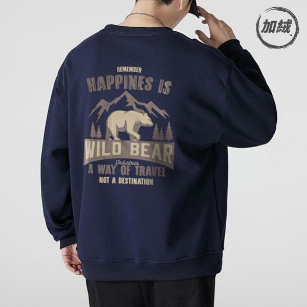 巖熊重磅潮流長袖 - 5色（加絨）（限時特賣 - 5折） 幕峰MuFeng,男裝特賣,5折優惠,快閃活動,限時出清,網路購物,男裝品牌,超值優惠,時尚穿搭,2025特賣