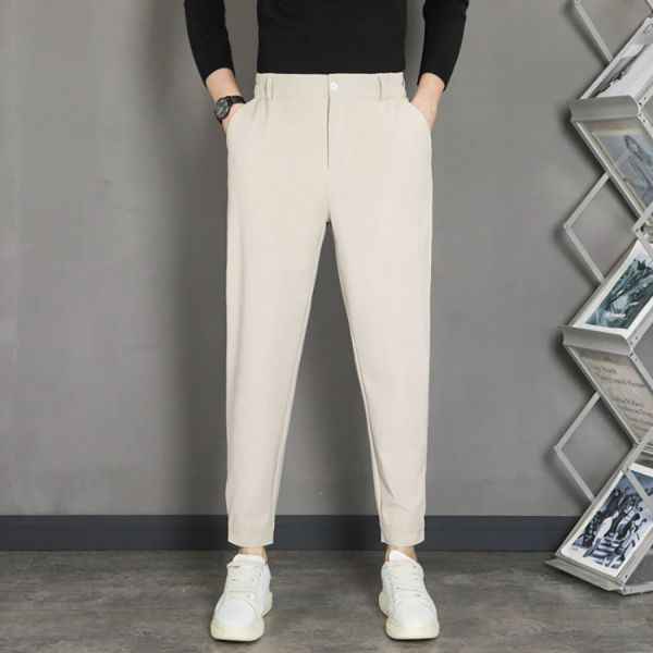 痞帥西裝束口魔鬼氈九分長褲 - 4配色（限時特賣 - 5折） 幕峰MuFeng,男裝特賣,5折優惠,快閃活動,限時出清,網路購物,男裝品牌,超值優惠,時尚穿搭,2025特賣