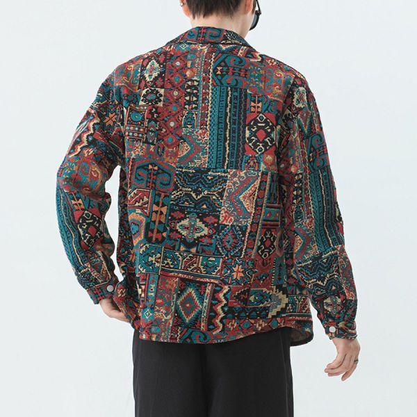 圖野刺繡復古休閒外套 - 1配色（限時特賣 - 5折） 幕峰MuFeng,男裝特賣,5折優惠,快閃活動,限時出清,網路購物,男裝品牌,超值優惠,時尚穿搭,2026特賣