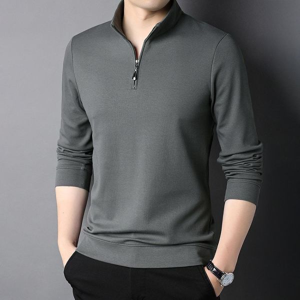 雅裁半拉鍊立領休閒長袖 - 10配色（限時特賣 - 5折） 幕峰MuFeng,男裝特賣,5折優惠,快閃活動,限時出清,網路購物,男裝品牌,超值優惠,時尚穿搭,2026特賣