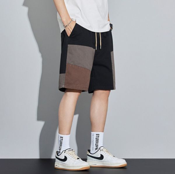 布勢撞色休閒五分短褲 - 3配色（限時特賣 - 5折） 幕峰MuFeng,男裝特賣,5折優惠,快閃活動,限時出清,網路購物,男裝品牌,超值優惠,時尚穿搭,2025特賣