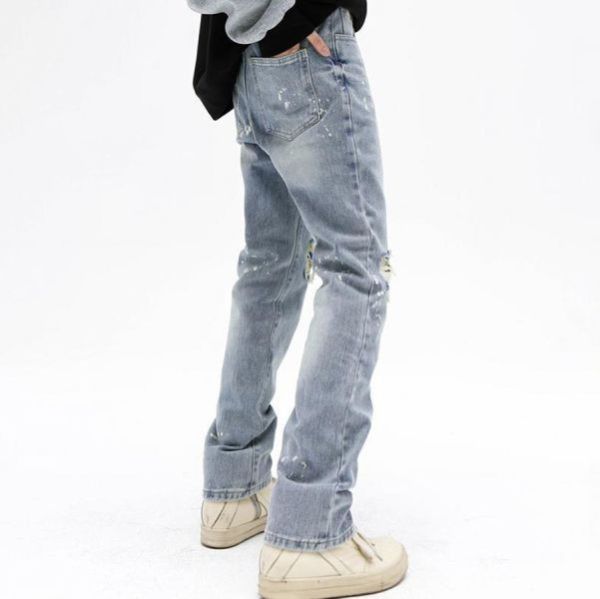 洛頓復古微喇叭牛仔長褲 - 1配色（限時特賣 - 5折） 幕峰MuFeng,男裝特賣,5折優惠,快閃活動,限時出清,網路購物,男裝品牌,超值優惠,時尚穿搭,2025特賣