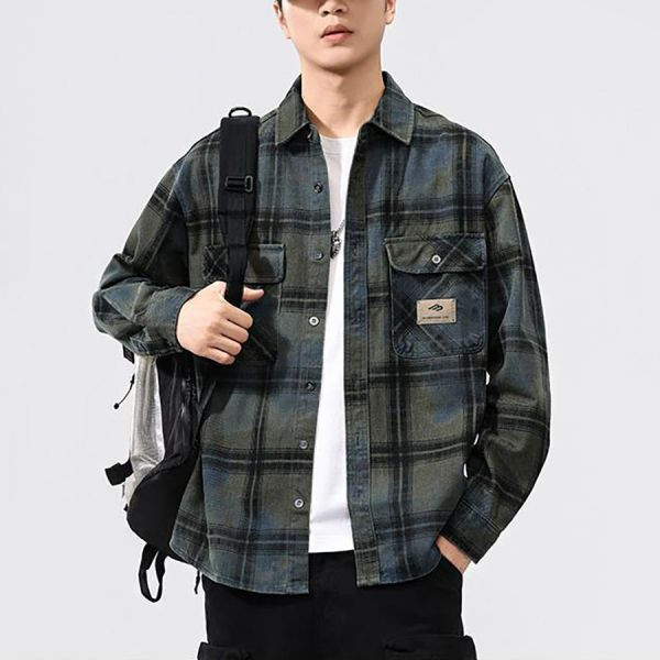 昔懷復古格子休閒外套 - 2配色（限時特賣 - 5折） 幕峰MuFeng,男裝特賣,5折優惠,快閃活動,限時出清,網路購物,男裝品牌,超值優惠,時尚穿搭,2026特賣