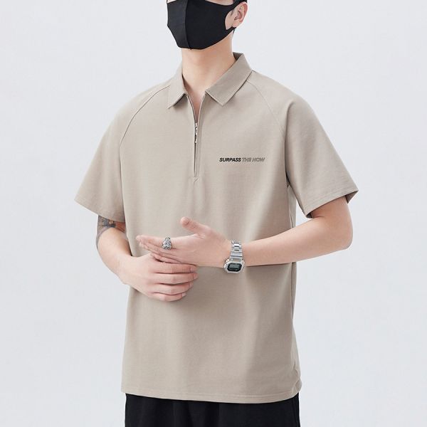 瀟捷POLO拉鍊休閒短袖 - 5配色 幕峰MuFeng,POLO,拉鍊式,短袖,翻領,2025,男裝,夏季,網路購物,潮流