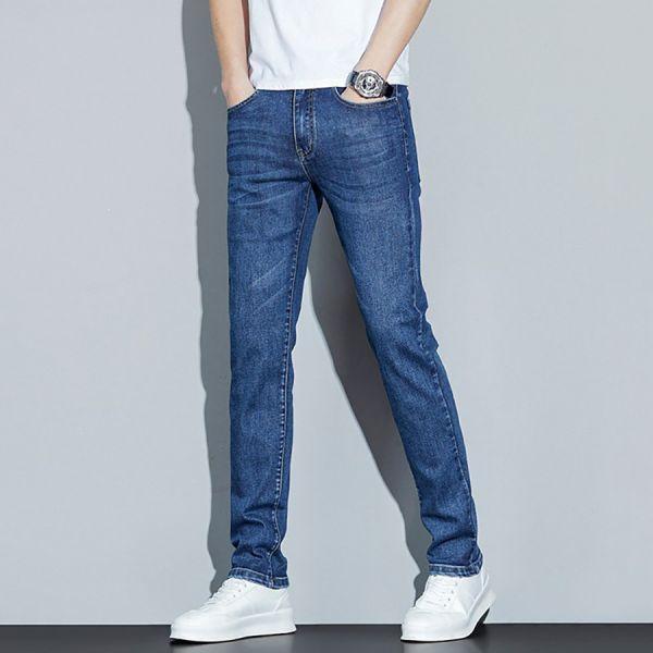 霧靛彈力休閒小直筒牛仔長褲 - 2配色（限時特賣 - 5折） 幕峰MuFeng,男裝特賣,5折優惠,快閃活動,限時出清,網路購物,男裝品牌,超值優惠,時尚穿搭,2026特賣