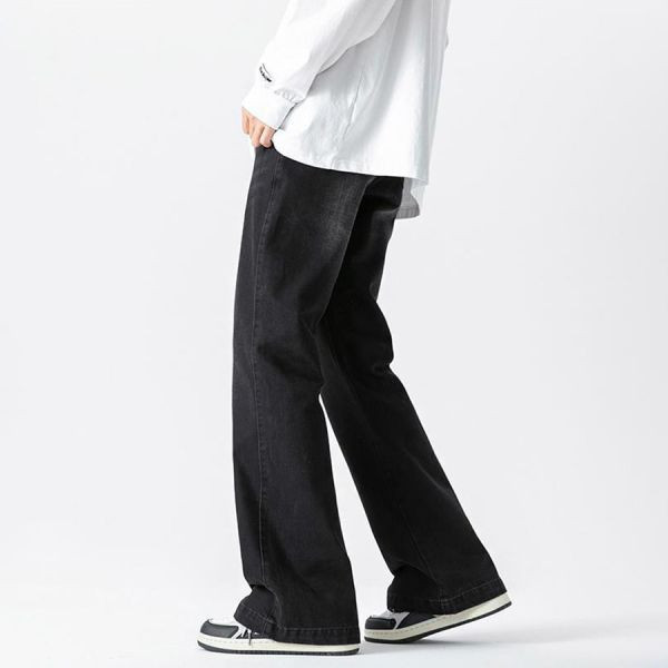 垂律寬鬆直筒微喇叭牛仔長褲 - 2配色（限時特賣 - 5折） 幕峰MuFeng,男裝特賣,5折優惠,快閃活動,限時出清,網路購物,男裝品牌,超值優惠,時尚穿搭,2025特賣