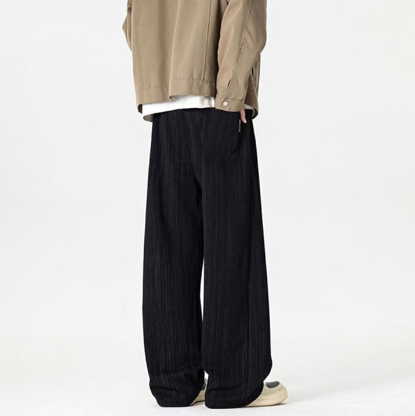 潮尚寬鬆休閒闊腿長褲 - 3配色 幕峰MuFeng,大碼男褲,寬鬆直筒褲,顯瘦休閒褲,春秋長褲,百搭男裝,潮流闊腿褲,舒適穿搭,加肥加大褲,時尚男褲