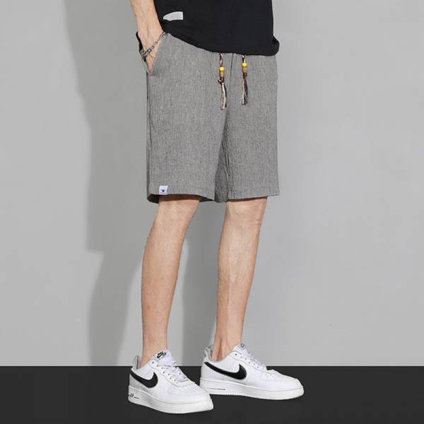 棉麻簡約休閒短褲 - 4配色（限時特賣 - 5折） 幕峰MuFeng,男裝特賣,5折優惠,快閃活動,限時出清,網路購物,男裝品牌,超值優惠,時尚穿搭,2026特賣