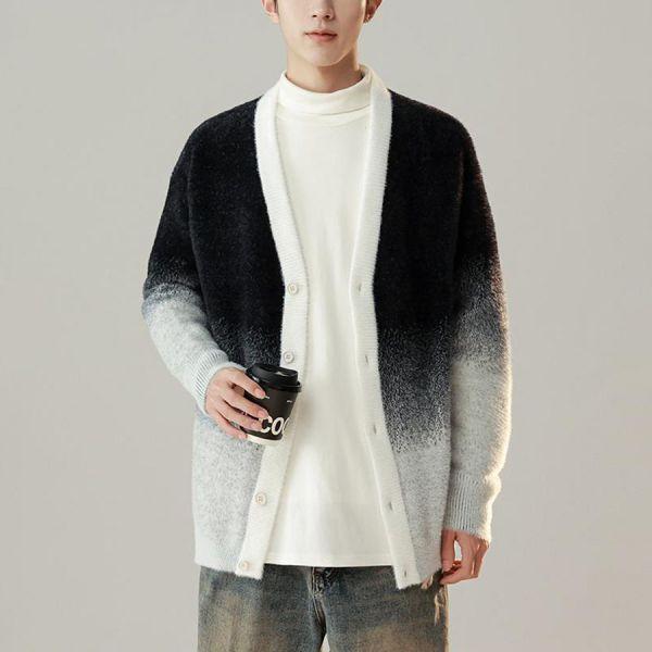 漸變開衫休閒質感毛衣外套 - 5配色（限時特賣 - 5折） 幕峰MuFeng,男裝特賣,5折優惠,快閃活動,限時出清,網路購物,男裝品牌,超值優惠,時尚穿搭,2026特賣