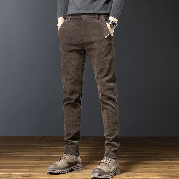破軍雪尼爾修身小直筒長褲 - 3配色 幕峰MuFeng,雪尼爾長褲,修身休閒褲,破軍系列,男士長褲,挺拔剪裁,質感面料,潮流男裝,時尚百搭褲,秋冬穿搭