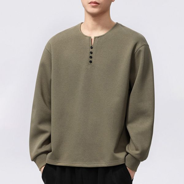 雲幕亨利領休閒長袖 - 4配色（限時特賣 - 5折） 幕峰MuFeng,男裝特賣,5折優惠,快閃活動,限時出清,網路購物,男裝品牌,超值優惠,時尚穿搭,2026特賣