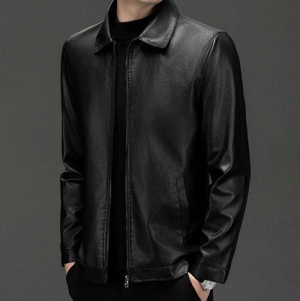 雅鋒翻領皮衣外套 - 1配色（限時特賣 - 5折） 幕峰MuFeng,男裝特賣,5折優惠,快閃活動,限時出清,網路購物,男裝品牌,超值優惠,時尚穿搭,2026特賣