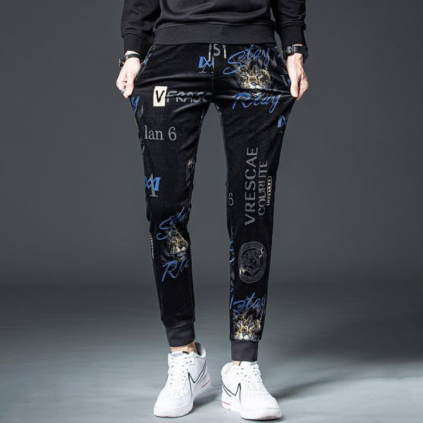 綻虎燈芯絨休閒束口長褲 - 1配色（限時特賣 - 5折） 幕峰MuFeng,男裝特賣,5折優惠,快閃活動,限時出清,網路購物,男裝品牌,超值優惠,時尚穿搭,2025特賣