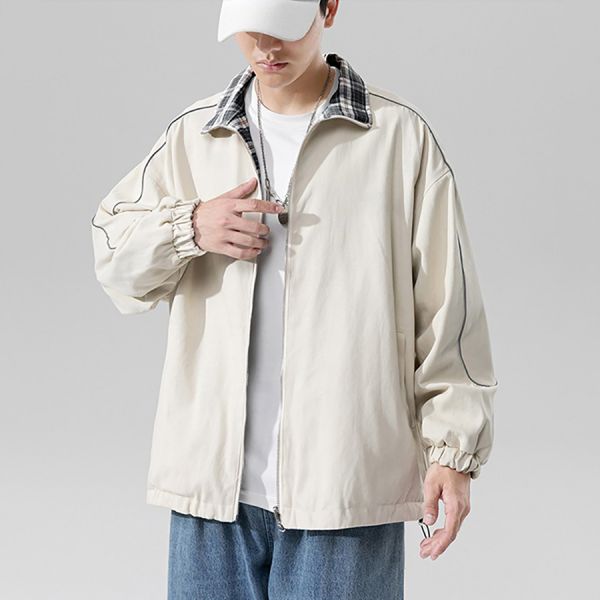 單格潮流立領雙面外套 - 2配色 幕峰,班服,團服,流行,免運,穿搭,男裝,品牌,網購