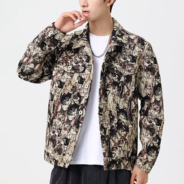 浮繪刺繡時尚外套 - 4配色（限時特賣 - 5折） 幕峰MuFeng,男裝特賣,5折優惠,快閃活動,限時出清,網路購物,男裝品牌,超值優惠,時尚穿搭,2025特賣