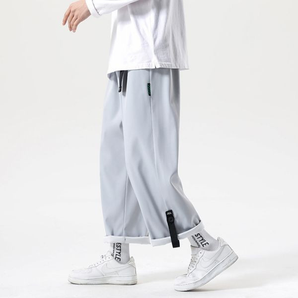 束扣時尚寬鬆直筒長褲 - 2配色（限時特賣 - 5折） 幕峰MuFeng,男裝特賣,5折優惠,快閃活動,限時出清,網路購物,男裝品牌,超值優惠,時尚穿搭,2025特賣