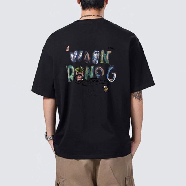 諾格重磅潮流印花短袖 - 4配色 幕峰MuFeng,印花短袖,T恤男,潮流短袖,男士T恤,街頭穿搭,休閒短袖,百搭上衣,夏季男裝,四色可選