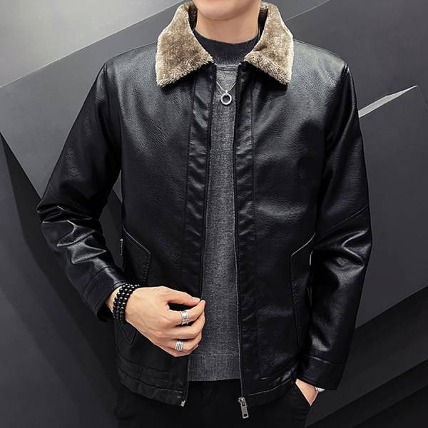 熔革皮衣外套（加絨） - 3配色（限時特賣 - 5折） 幕峰MuFeng,男裝特賣,5折優惠,快閃活動,限時出清,網路購物,男裝品牌,超值優惠,時尚穿搭,2025特賣