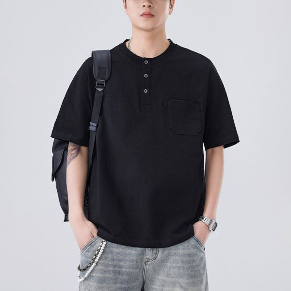 暮築重磅亨利領休閒短袖 - 3配色（限時特賣 - 5折） 幕峰MuFeng,男裝特賣,5折優惠,快閃活動,限時出清,網路購物,男裝品牌,超值優惠,時尚穿搭,2025特賣