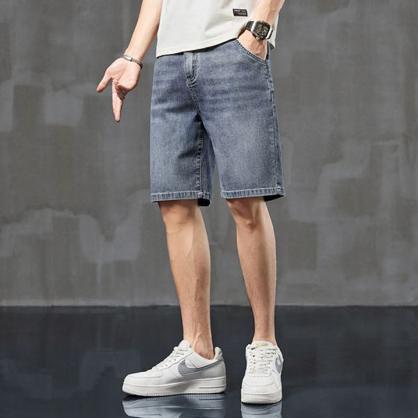 風暴牛仔直筒五分短褲 - 1配色（限時特賣 - 5折） 幕峰MuFeng,男裝特賣,5折優惠,快閃活動,限時出清,網路購物,男裝品牌,超值優惠,時尚穿搭,2025特賣