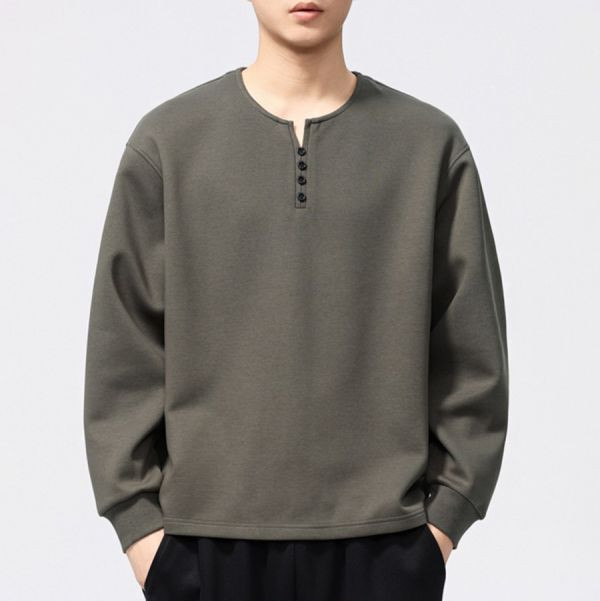 雲幕亨利領休閒長袖 - 4配色（限時特賣 - 5折） 幕峰MuFeng,男裝特賣,5折優惠,快閃活動,限時出清,網路購物,男裝品牌,超值優惠,時尚穿搭,2026特賣