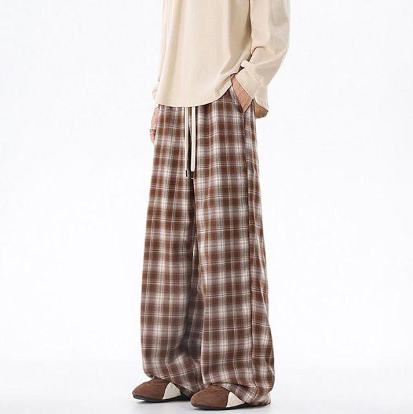 言正格子休閒直筒長褲 - 3配色（限時特賣 - 5折） 幕峰MuFeng,男裝特賣,5折優惠,快閃活動,限時出清,網路購物,男裝品牌,超值優惠,時尚穿搭,2026特賣